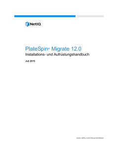 PlateSpin Migrate 12.0 Installations- und