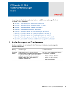ZENworks 11 SP4: Systemanforderungen