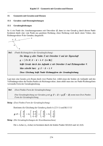 Kapitel 13 Geometrie mit Geraden und Ebenen 274 13. Geometrie