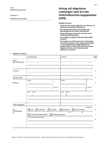 Antrag auf allgemeine Leistungen nach § 5 des