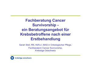 Fachberatung Cancer Survivorship - ein