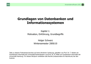 Grundlagen von Datenbanken und Informationssystemen