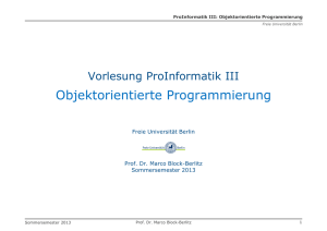 Objektorientierte Programmierung