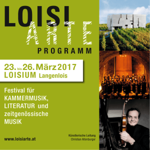 Programm 2017 - LOISIUM WeinErlebnisWelt