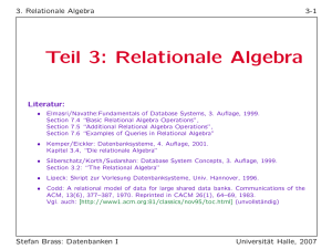 Teil 3: Relationale Algebra