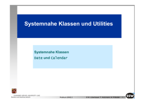 Systemnahe Klassen und Utilities