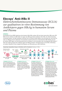 ElecsysT Anti-HBc II - Roche Diagnostics (Schweiz)