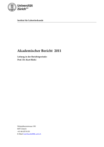 Akademischer Bericht 2011 - Institut für Labortierkunde
