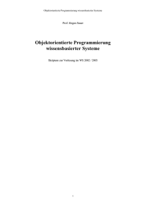 Objektorientierte Programmierung wissensbasierter Systeme