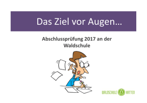 Das Ziel vor Augen…