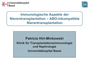 Immunologische Aspekte der Nierentransplantation