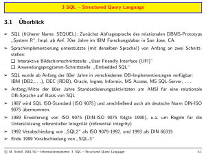 3.1¨Uberblick - Fachbereich Informatik und Informationswissenschaft