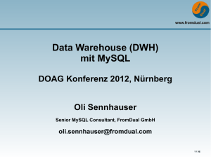 Data Warehouse (DWH) mit MySQL