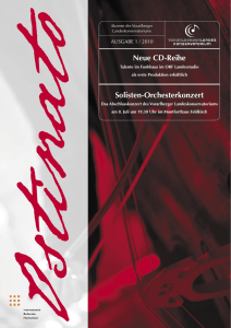 Neue CD-Reihe Solisten-Orchesterkonzert