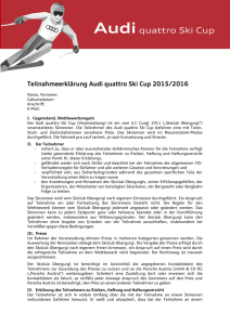 Teilnahmeerklärung Audi quattro Ski Cup 2015/2016