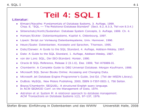 Teil 4: SQL I