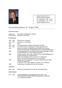 Universitätsprofessor Dr. Holger Pfaff