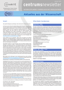 Centrumsnewsletter des interdiszioplinären - Prof. Sehouli