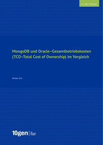 MongoDB und Oracle–Gesamtbetriebskosten (TCO–Total Cost of