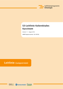 S3-Leitlinie Kolorektales Karzinom - Darmzentrum West