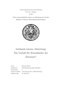 Lettlands interne Abwertung: Ein Vorbild für