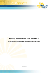 Sonne, Sonnenbank und Vitamin D