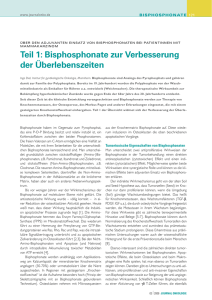 Teil 1: Bisphosphonate zur Verbesserung der Überlebenszeiten