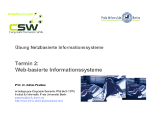 Termin 2: Web-basierte Informationssysteme