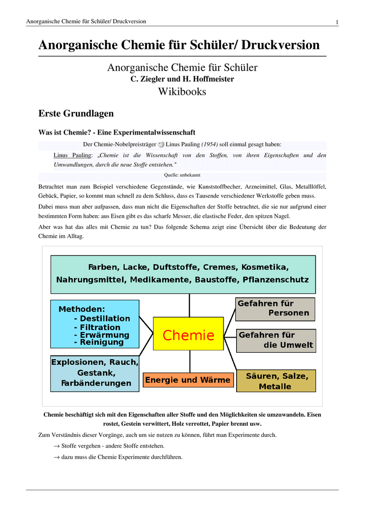 Anorganische Chemie Fur Schuler Druckversion