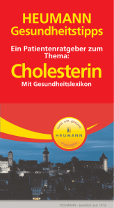 Gesundheitstipps Cholesterin