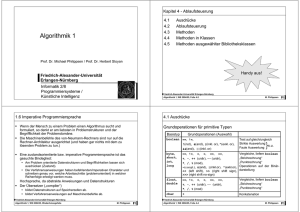 Algorithmik 1 - Friedrich-Alexander-Universität Erlangen