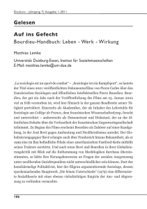 Gelesen Auf ins Gefecht Bourdieu-Handbuch: Leben - Werk