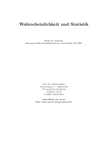 Wahrscheinlichkeit und Statistik - Mathematik@TU