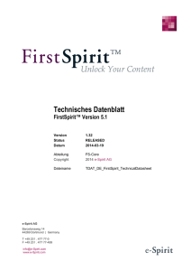 FirstSpirit Technisches Datenblatt V 5.1 DE