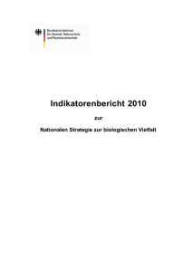 Indikatorenbericht 2010 zur Nationalen Strategie zur biologischen