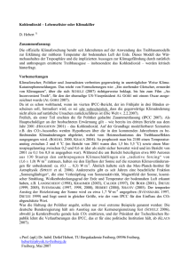 Kohlendioxid – Lebenselixier oder Klimakiller D. Hebert