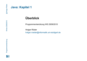 Java: Kapitel 1 Überblick