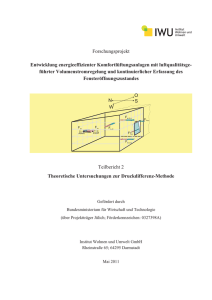 Theoretische Untersuchungen zur Druckdifferenz