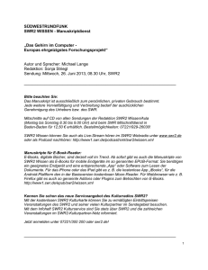 S&Uuml;DWESTRUNDFUNK SWR2 WISSEN