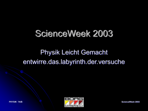 ScienceWeek 2003 - BORG Mittersill