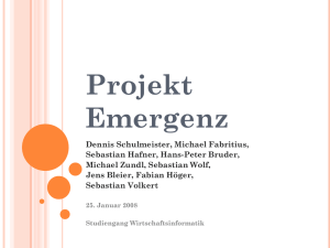 Projekt Emergenz Dennis Schulmeister, Michael Fabritius