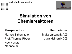Simulation von Chemiereaktoren