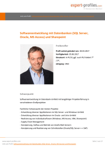 (SQL Server, Oracle, MS Access) und Sharepoint - expert