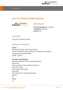 expert-profiles.com: Java / C# / PL/SQL und ABAP