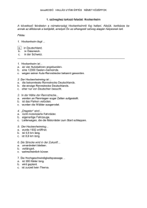 1. szöveghez tartozó feladat: Hockenheim