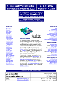 9. Visual FoxPro Entwicklerkonferenz 2002 - dFPUG