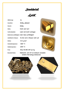 Steckbrief „Gold“
