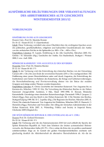 Vorlesungsverzeichnis WS 2011-2012