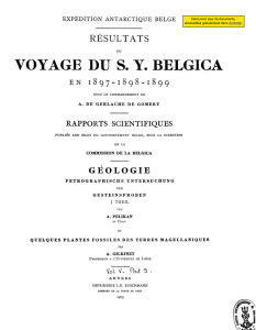 Voyage du SY Belgica 1897-1899. Volume 5. Géologie et