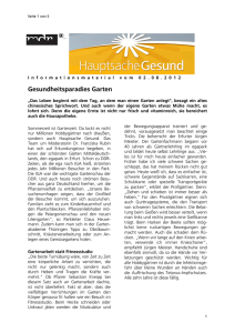 Gesundheitsparadies Garten